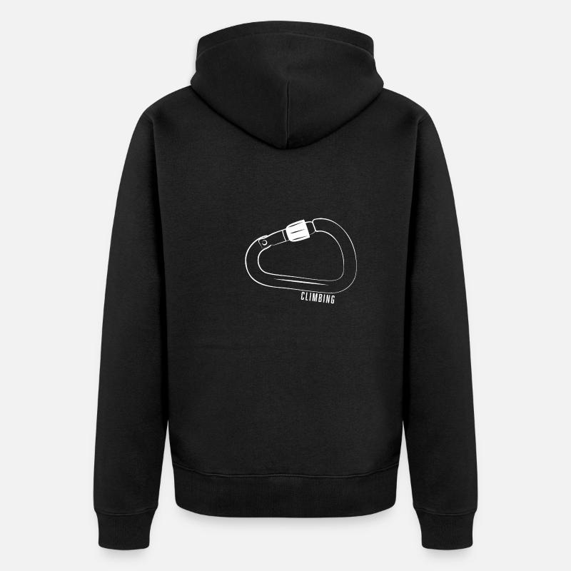 MOUSQUETON CLIMBING BLANC - Veste à capuche bio Premium Unisexe - noir