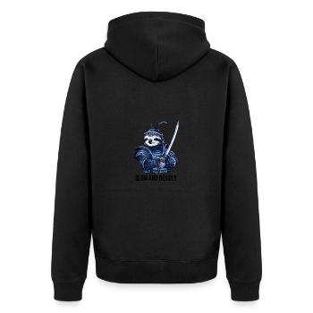 Paresseux de samouraï - Veste à capuche bio Premium Unisexe - noir - Dos - Nico (187cm)