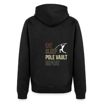 Eat Sleep Pole Vault Stabhochsprung Chemise - Veste à capuche bio Premium Unisexe - noir - Dos - Nico (187cm)