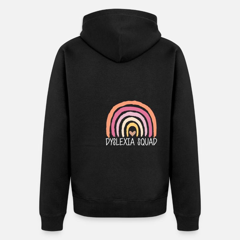 Dyslexia Squad Shirt Cadeau - Veste à capuche bio Premium Unisexe - noir