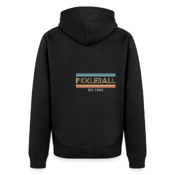 Pickleball Est.1982 Chemise cadeau 40e anniversaire - Veste à capuche bio Premium Unisexe - noir - Dos - Nico (187cm)