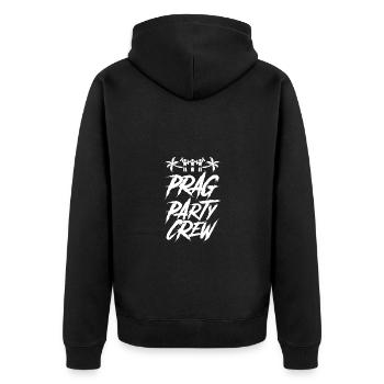 Prag Party Crew Urlaub - Unisex Premium Bio Zip Hoodie - Schwarz - Hinten - Nico (187cm)