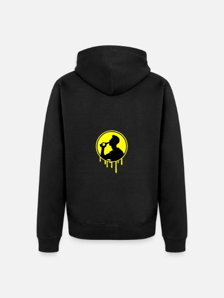 Bottle of beer drink - Unisex Premium Organic Zip Hoodie - black
