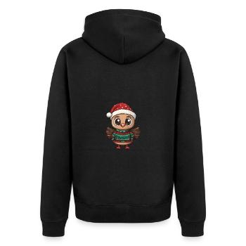 Bande dessinée de Noël en Turquie - Veste à capuche bio Premium Unisexe - noir - Dos - Nico (187cm)
