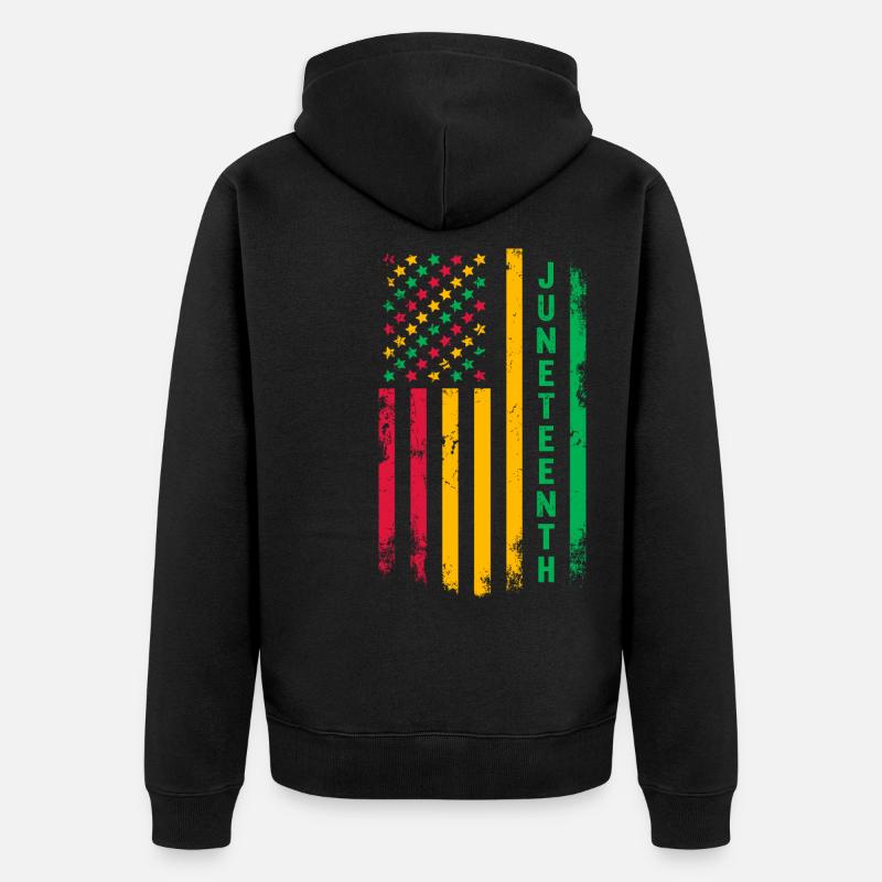 Juneteenth - Veste à capuche bio Premium Unisexe - noir