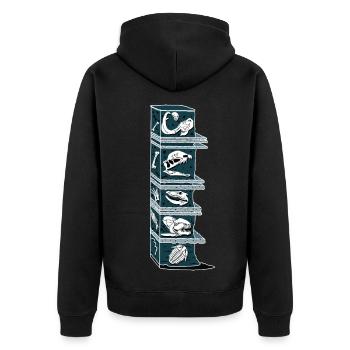 History of the Earth Geology Paleontology 1 - Unisex Premium Organic Zip Hoodie - black - Back - Nico (187cm)