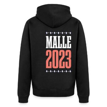 Malle 2023 - Veste à capuche bio Premium Unisexe - noir - Dos - Nico (187cm)