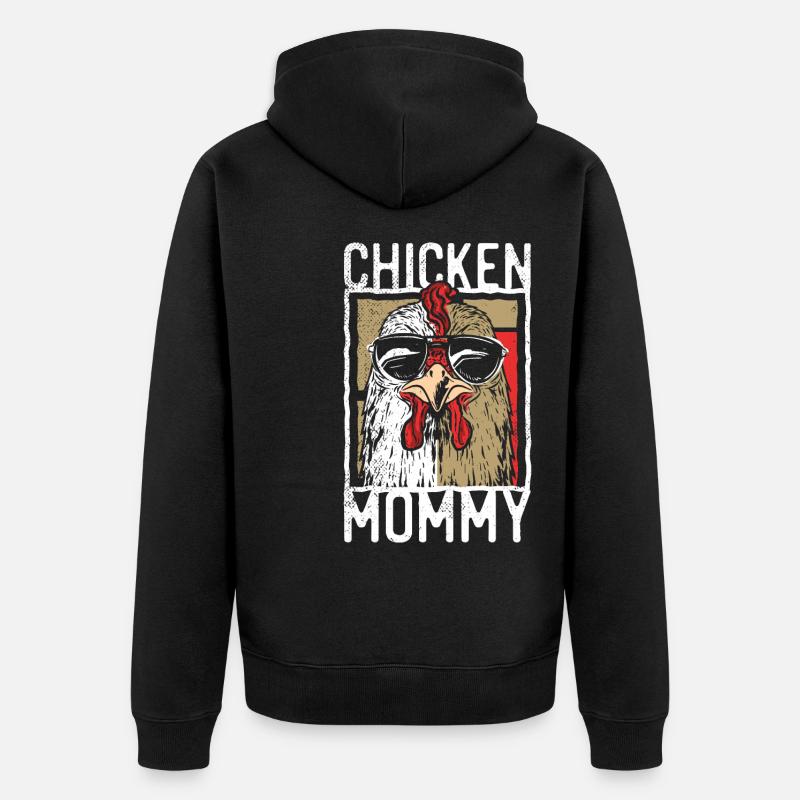 Maman de poulet - Chicken Chicken Farmer - Veste à capuche bio Premium Unisexe - noir