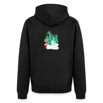 Xmas Christmas Tree Design - Festive Gift Idea - Unisex Premium Organic Zip Hoodie - black - Back - Nico (187cm)