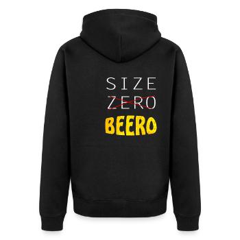 lustiger Bierspruch Bier Spruch beer - Unisex Premium Bio Zip Hoodie - Schwarz - Hinten - Nico (187cm)