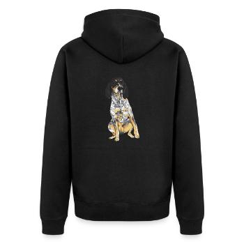 Bluetick Coonhound cadeau drôle de dicton - Veste à capuche bio Premium Unisexe - noir - Dos - Nico (187cm)