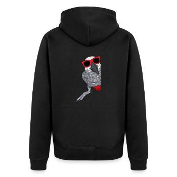 Graupapagei Perroquet gris d’Afrique Papagei - Veste à capuche bio Premium Unisexe - noir - Dos - Nico (187cm)