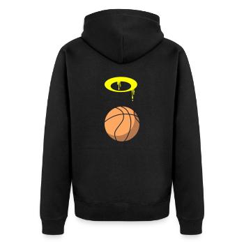 Basket-ball 5 0 03 - Veste à capuche bio Premium Unisexe - noir - Dos - Nico (187cm)