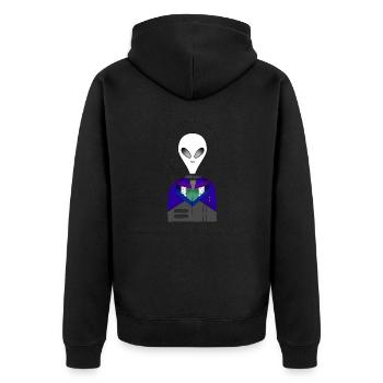 Explorateur galactique Alien - Veste à capuche bio Premium Unisexe - noir - Dos - Nico (187cm)