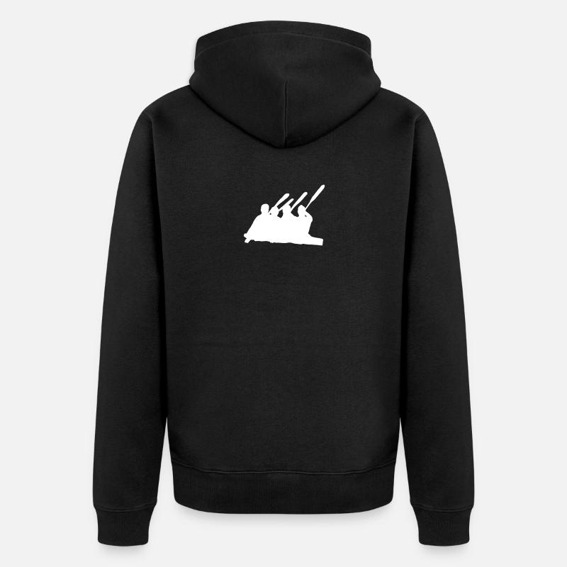 Kayak Four blanc - Veste à capuche bio Premium Unisexe - noir