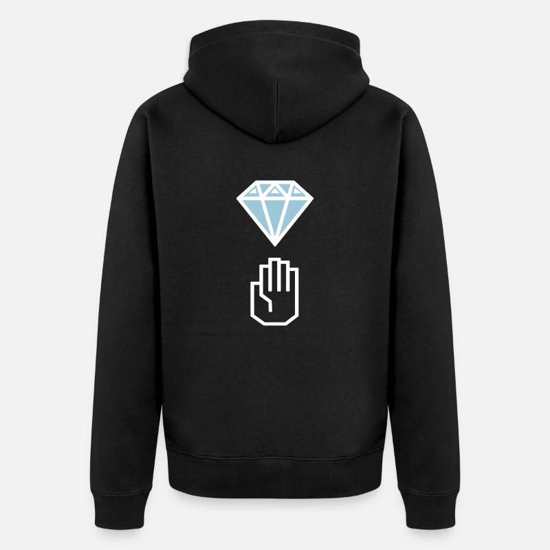 Diamond hands - Veste à capuche bio Premium Unisexe - noir