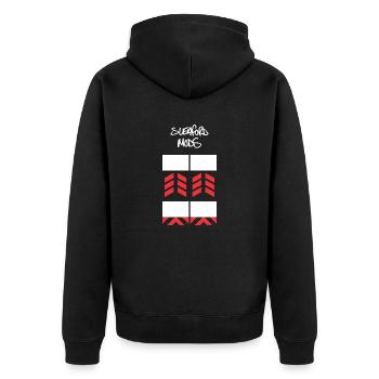 Sleafor Mod - Unisex Premium Organic Zip Hoodie - black - Back - Nico (187cm)