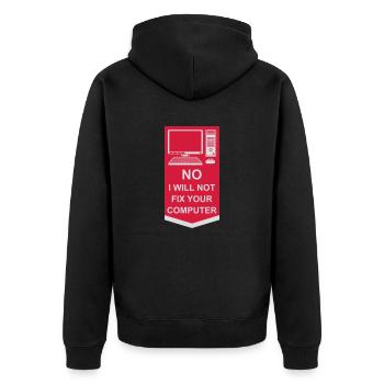 Ne pas réparer votre ordinateur - Veste à capuche bio Premium Unisexe - noir - Dos - Nico (187cm)