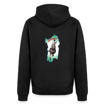 Sartiglia Sardaigne - Veste à capuche bio Premium Unisexe - noir - Dos - Nico (187cm)