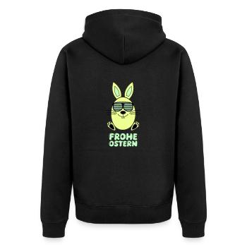 Joyeux lapin de Pâques - Veste à capuche bio Premium Unisexe - noir - Dos - Nico (187cm)