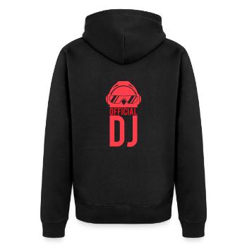 Penguin Official DJ Bird Party Club Music Celebrations - Unisex Premium Organic Zip Hoodie - black - Back - Nico (187cm)