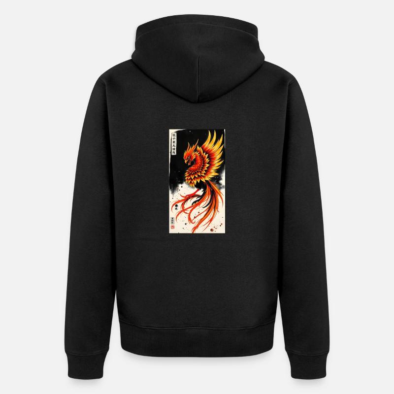 Phoenix - Unisex Premium Bio Zip Hoodie - Schwarz