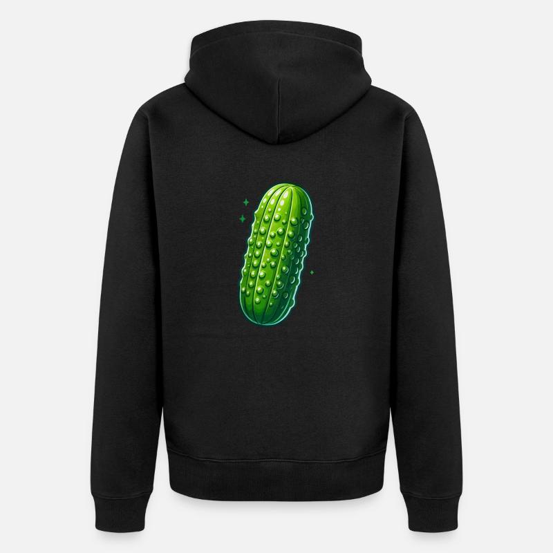 Cornichon lumineux - Veste à capuche bio Premium Unisexe - noir