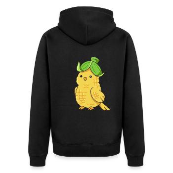 Conception de maïs des Canaries pour les amateurs d’oiseaux - Veste à capuche bio Premium Unisexe - noir - Dos - Nico (187cm)