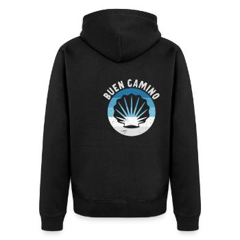 Buen Camino de Santiago de Compostela Jakobsweg - Veste à capuche bio Premium Unisexe - noir - Dos - Nico (187cm)