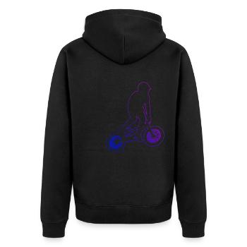 Cyclisme Vélo Hommes Femmes BMX Garçons BMX Vélo - Veste à capuche bio Premium Unisexe - noir - Dos - Nico (187cm)