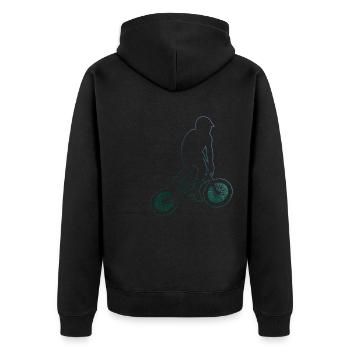 Vélo bmx garçons bmx vélo femmes hommes bmx - Veste à capuche bio Premium Unisexe - noir - Dos - Nico (187cm)