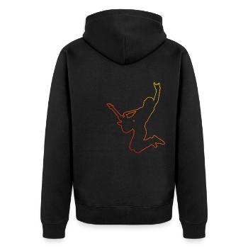Guitare Hommes Guitare Guitariste Guitare Electrique - Veste à capuche bio Premium Unisexe - noir - Dos - Nico (187cm)