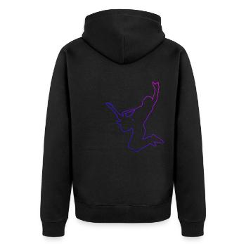 guitare guitare guitare acoustique dames - Veste à capuche bio Premium Unisexe - noir - Dos - Nico (187cm)