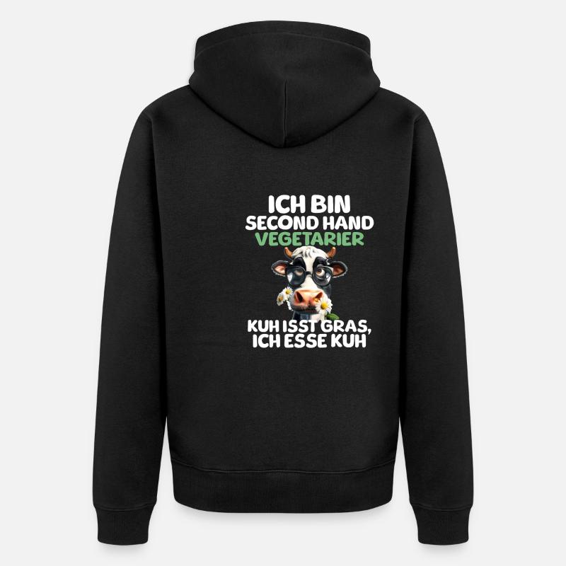 Végétarien d’occasion - Veste à capuche bio Premium Unisexe - noir