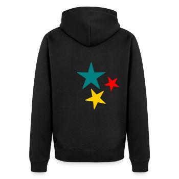 ETOILE. STAR. ETOILES. FÊTE. ANNIVERSAIRE. NOËL - Veste à capuche bio Premium Unisexe - noir - Dos - Nico (187cm)