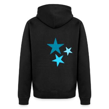 ETOILE. STAR. ETOILES. FÊTE. ANNIVERSAIRE. NOËL - Veste à capuche bio Premium Unisexe - noir - Dos - Nico (187cm)