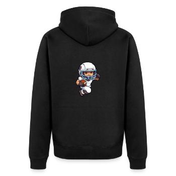 Touchdown Champion : le talent du football en action - Veste à capuche bio Premium Unisexe - noir - Dos - Nico (187cm)