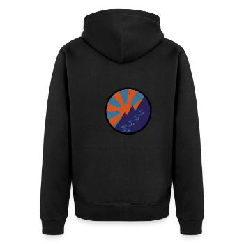 Montagne vintage - Veste à capuche bio Premium Unisexe - noir - Dos - Nico (187cm)