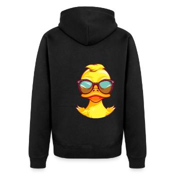 Bébé canard - Veste à capuche bio Premium Unisexe - noir - Dos - Nico (187cm)
