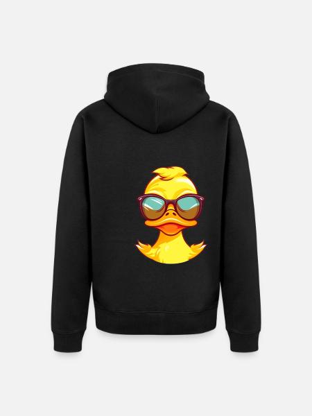 Baby duck - Unisex Premium Organic Zip Hoodie - black