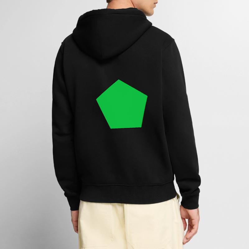 Pentagone vert forme simple idée cadeau math Veste à capuche bio Premium Unisexe