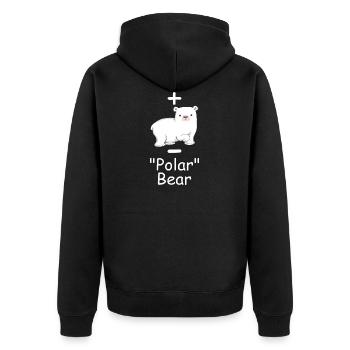 Science Humor Shirt "Polar" Bear Science - Unisex Premium Organic Zip Hoodie - black - Back - Nico (187cm)