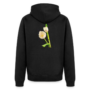 Couleurs d’eau fleurs printemps printemps tulipe - Veste à capuche bio Premium Unisexe - noir - Dos - Nico (187cm)