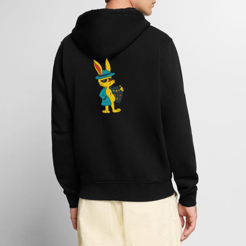 Funny Easter Motifs Easter Easter Eggs Unisex Premium Organic Zip Hoodie