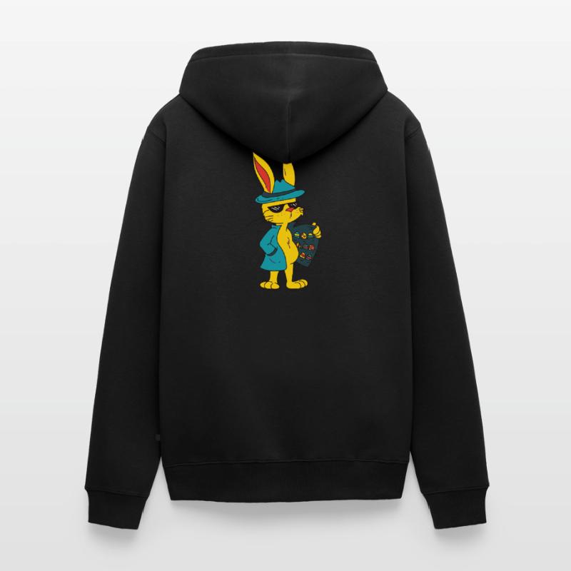 Funny Easter Motifs Easter Easter Eggs Unisex Premium Organic Zip Hoodie