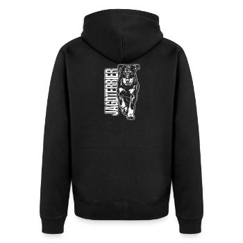 HUNTING TERRIER Dogs Portrait Hunting Dogs Hunting Dog - Unisex Premium Organic Zip Hoodie - black - Back - Nico (187cm)