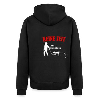 Keine Zeit Informatiker Programmierer Computer - Unisex Premium Bio Zip Hoodie - Schwarz - Hinten - Nico (187cm)