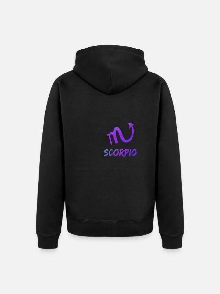 Scorpio Zodiac - Unisex Premium Organic Zip Hoodie - black