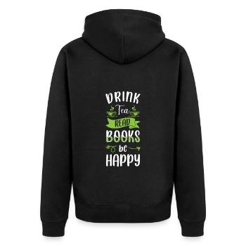 Teacup Cup Thé aux fruits théière - Veste à capuche bio Premium Unisexe - noir - Dos - Nico (187cm)