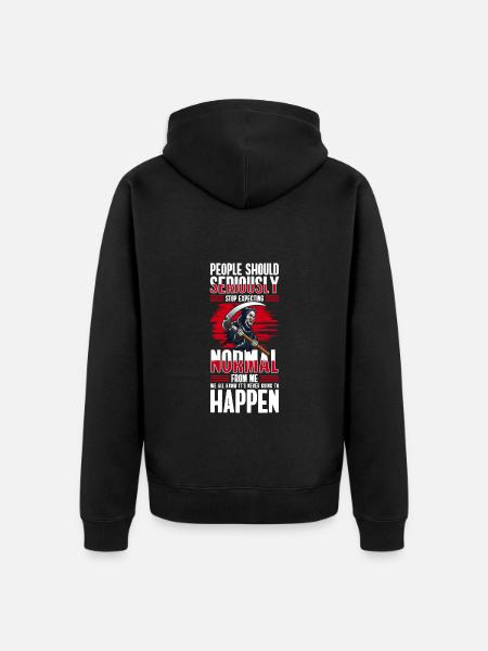 Sarcasm Hate Man - Unisex Premium Organic Zip Hoodie - black